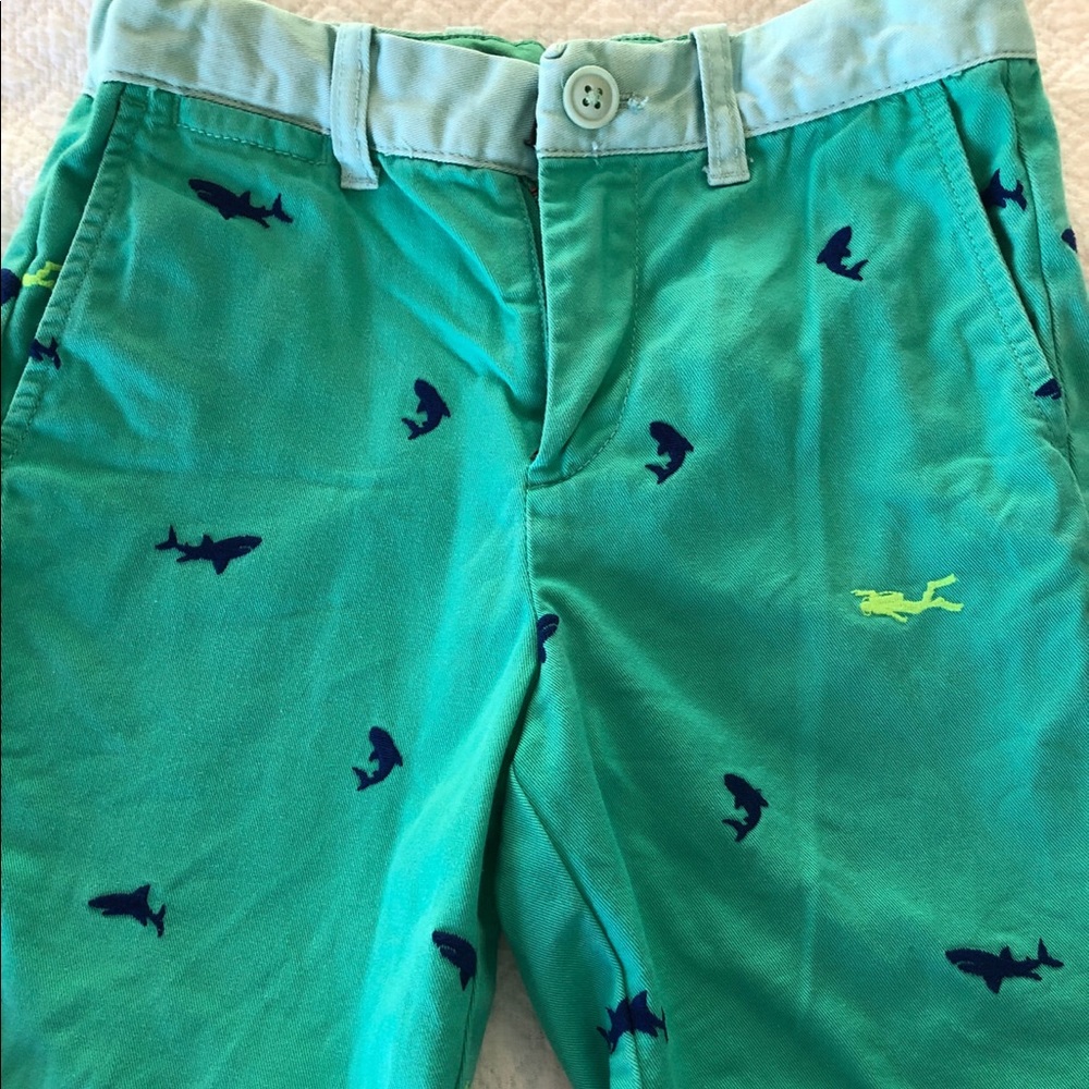 Crewcuts embroidered shark and diver shorts